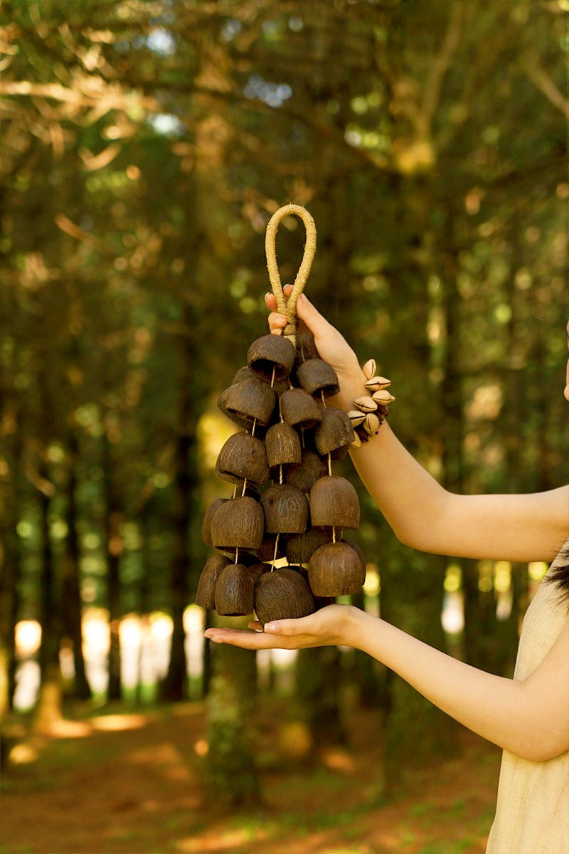 Handmade Salin Water Bellwood Seed Shell Hand Bell