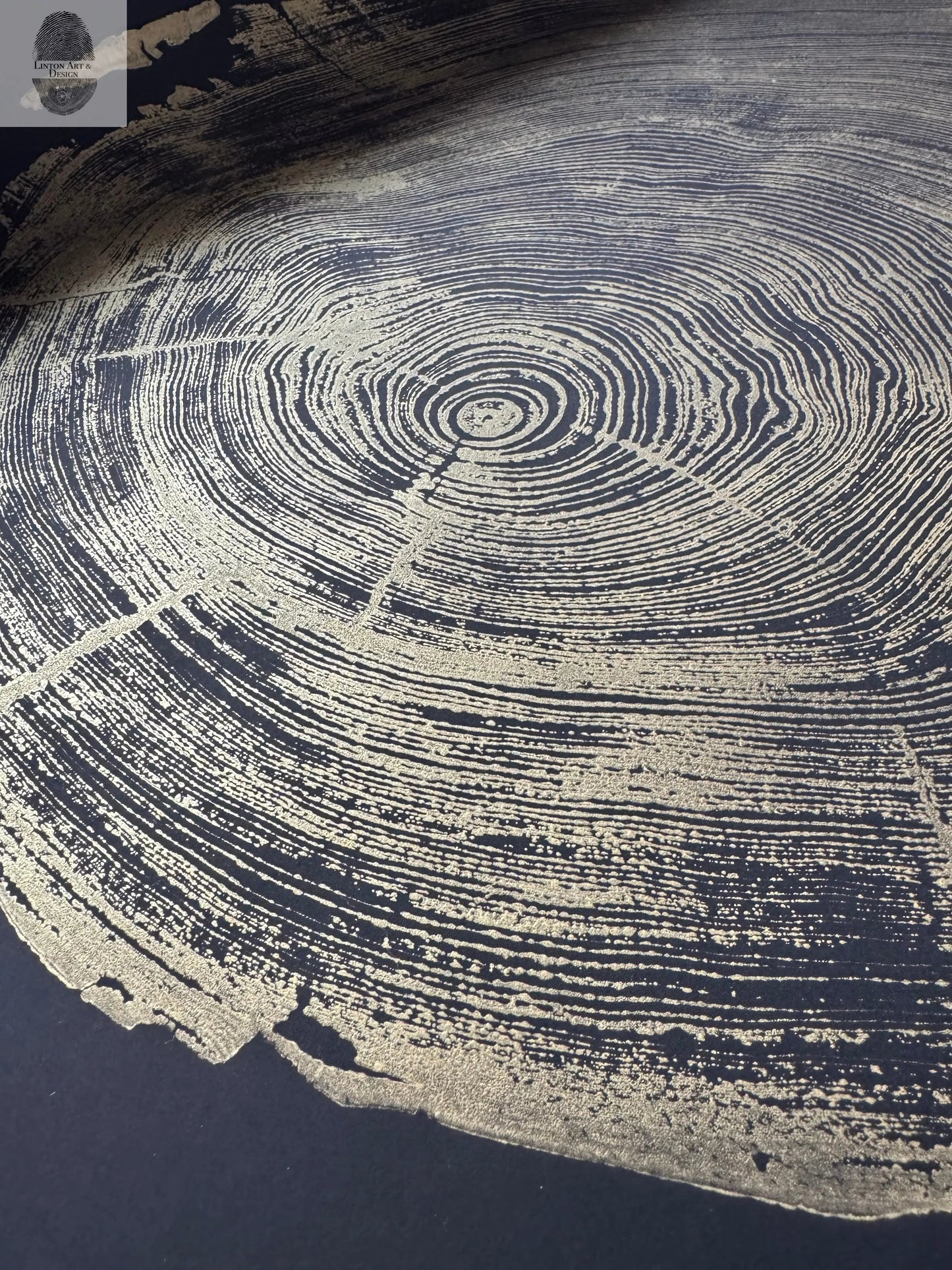 Hand-Pressed Redwood | Gold & Black | San Francisco