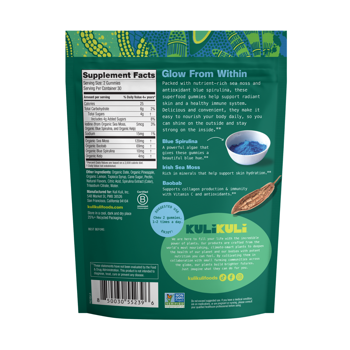 Sea Moss + Blue Spirulina Superfood Gummies
