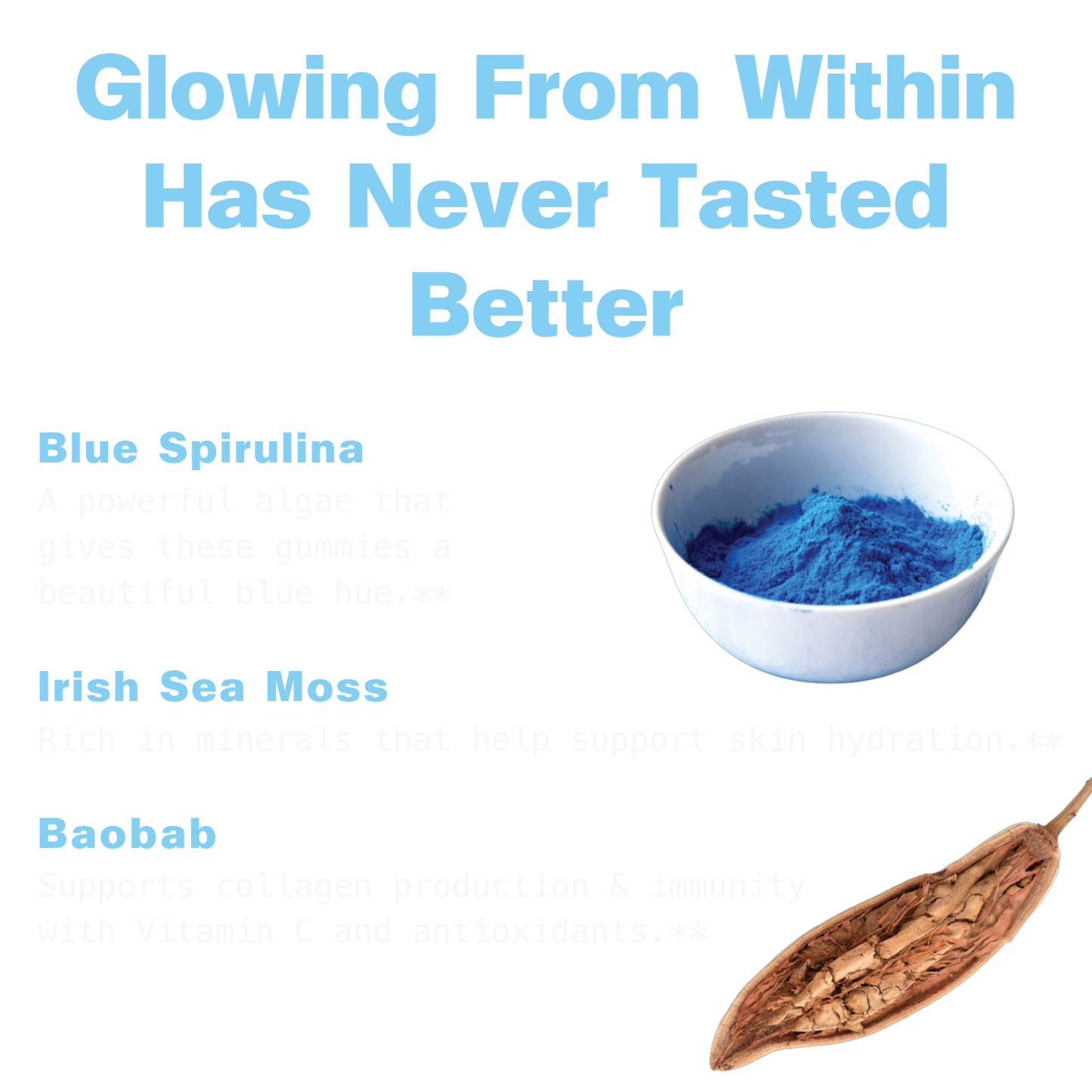 Sea Moss + Blue Spirulina Superfood Gummies