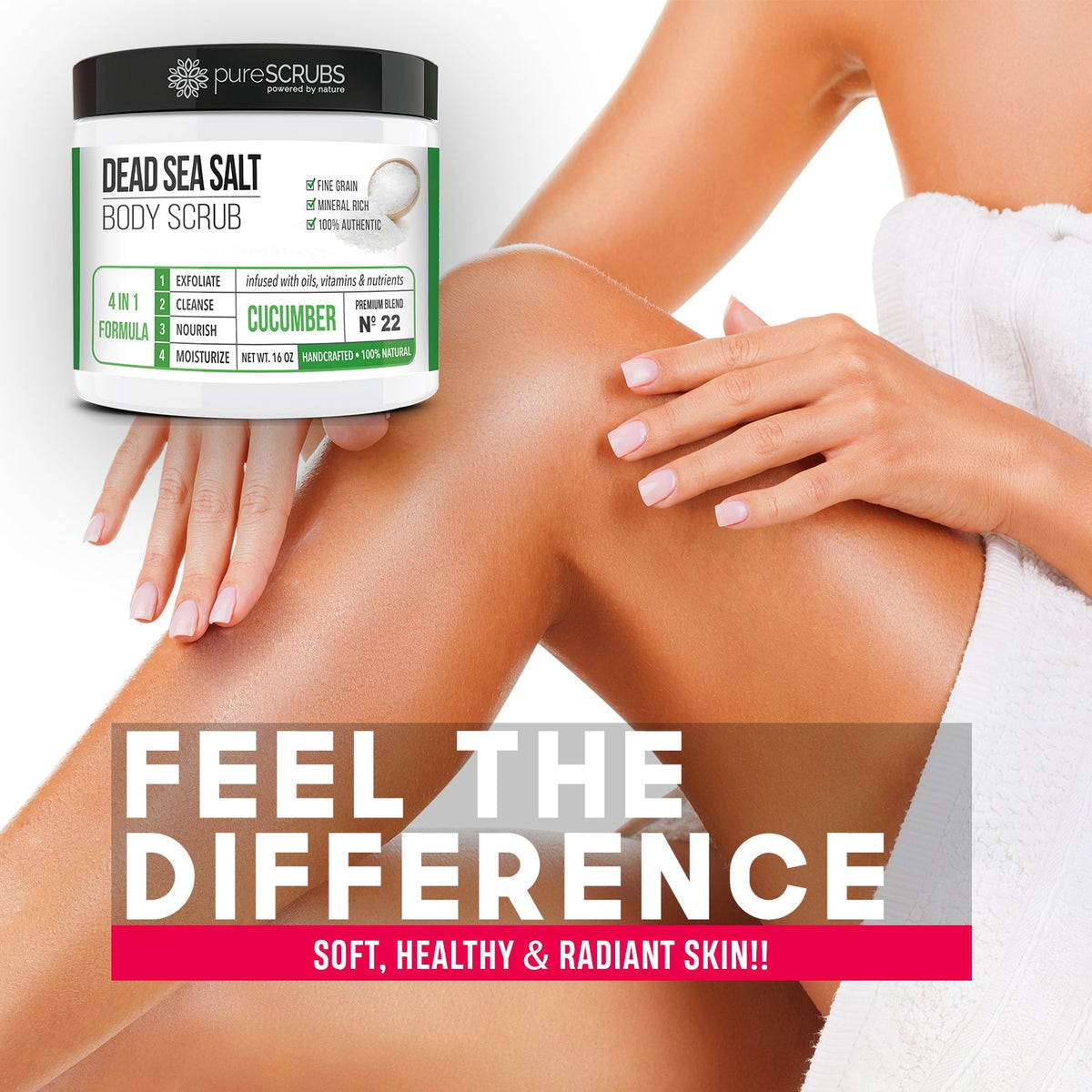 Cucumber Body Scrub | Dead Sea Salt