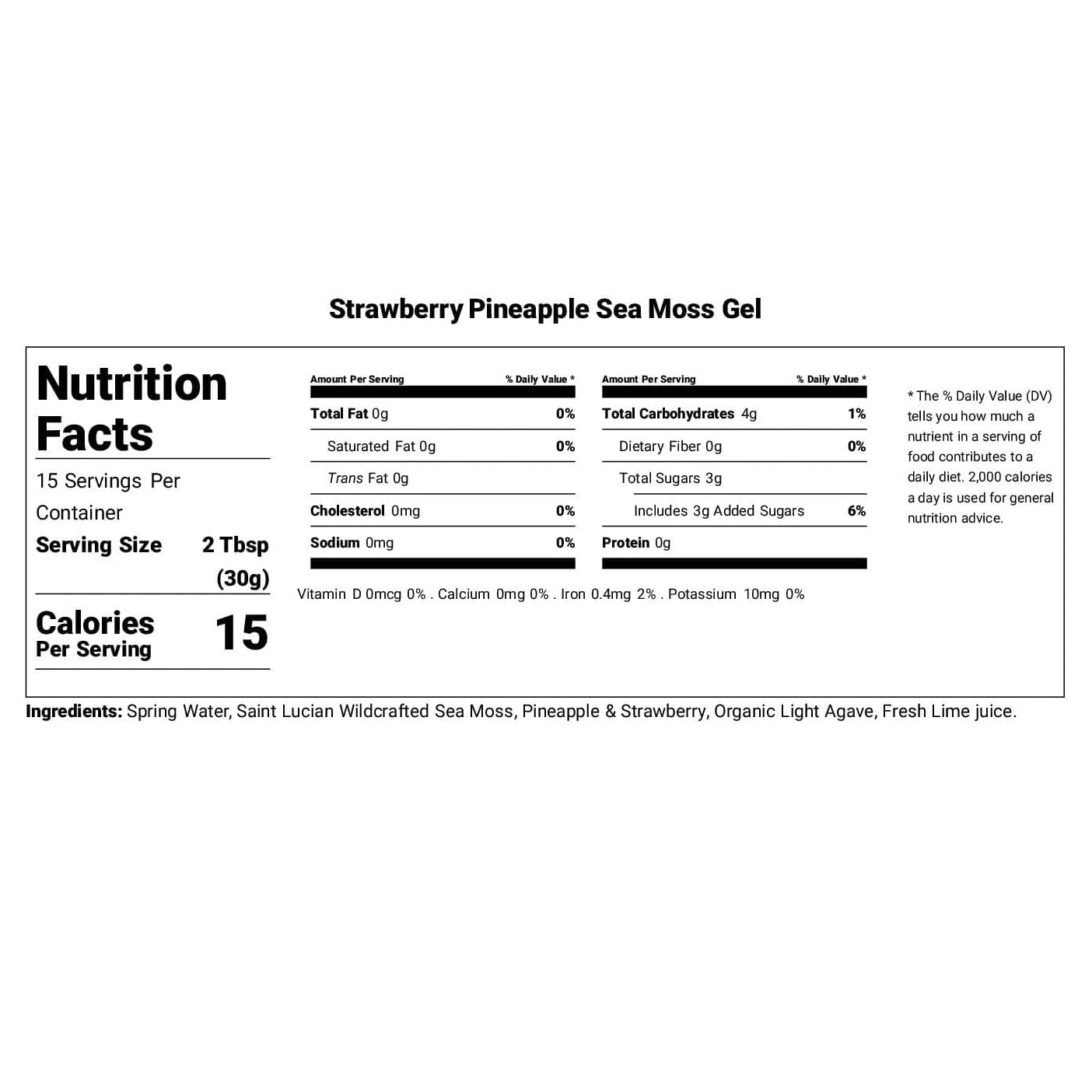 Sea Moss Gel | Strawberry Pineapple