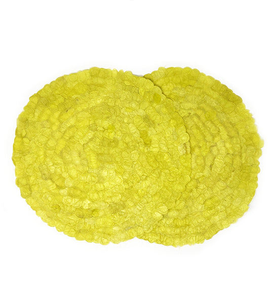 Mulberry Silk Charger (Pair) - Chartreuse