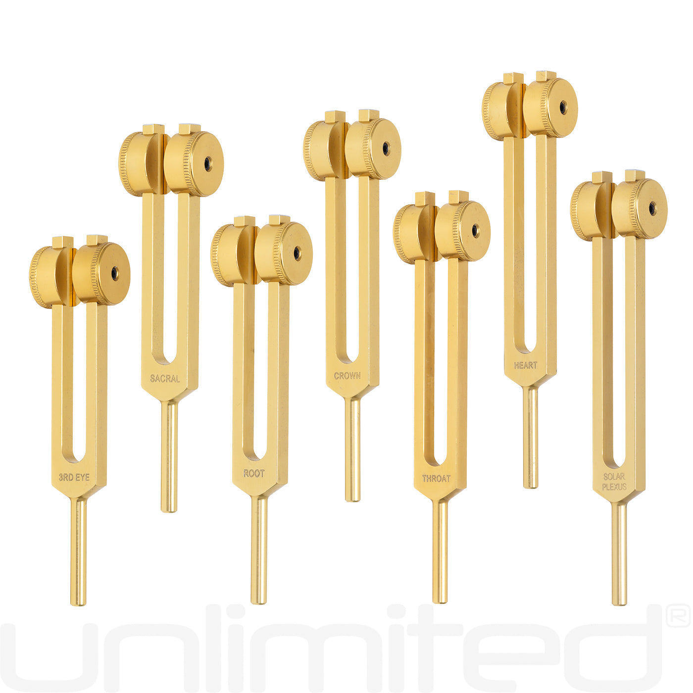 Unlimited 7 Chakra Tuning Fork Set | Weighted with Activator