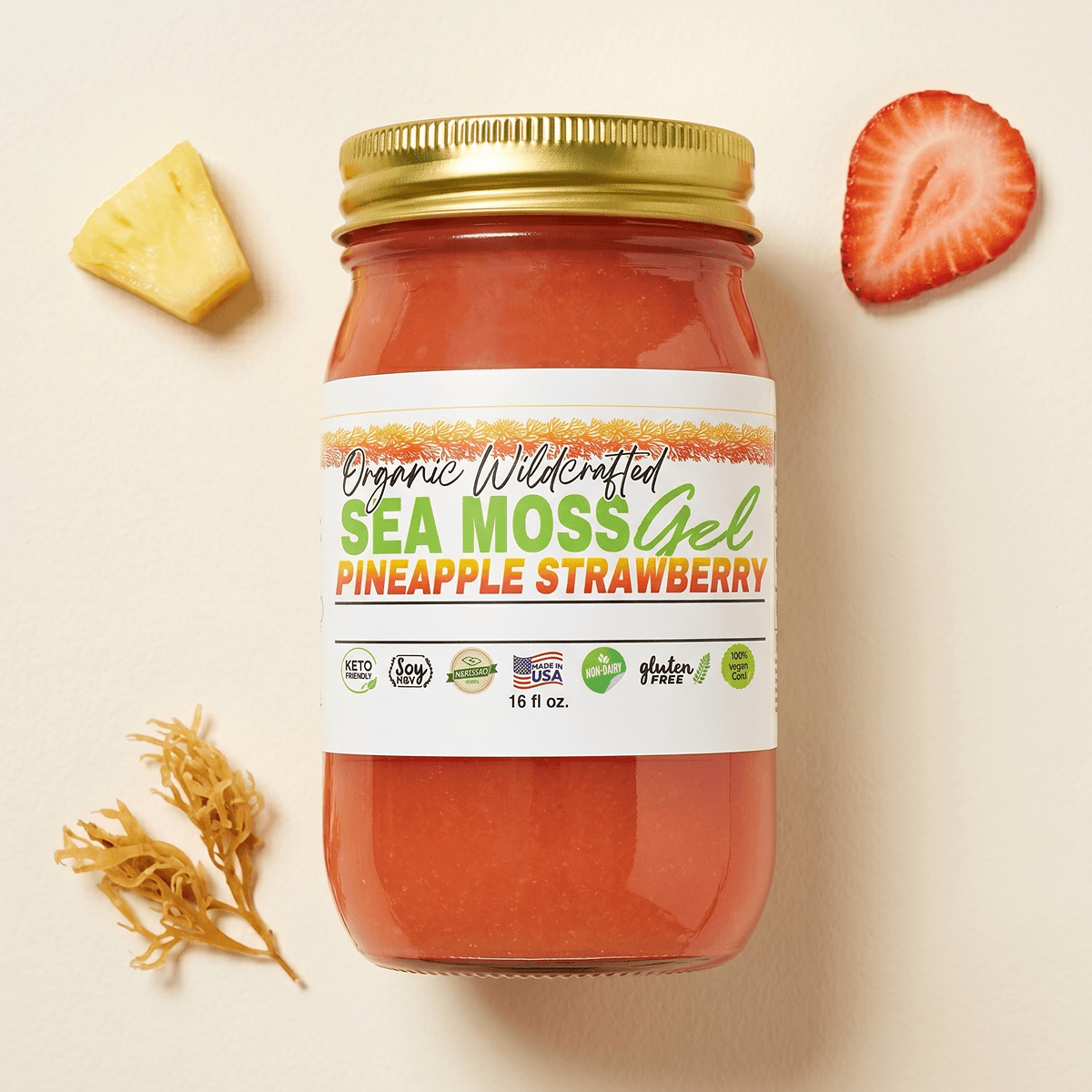 Sea Moss Gel | Strawberry Pineapple
