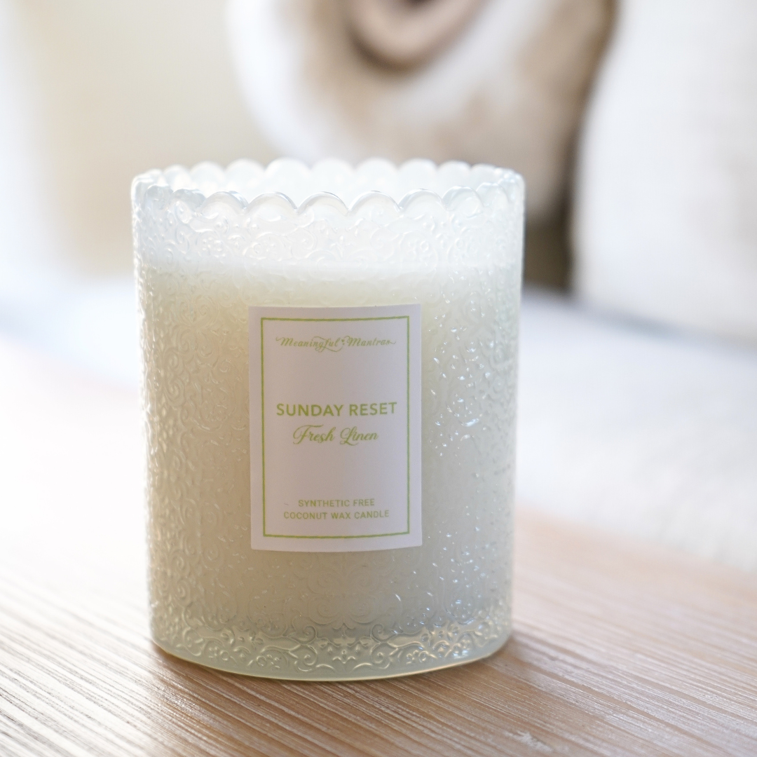 Sunday Reset Fresh Linen Natural Candle