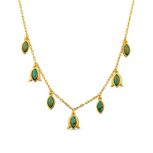 Verona Tulip Necklace | Turquoise