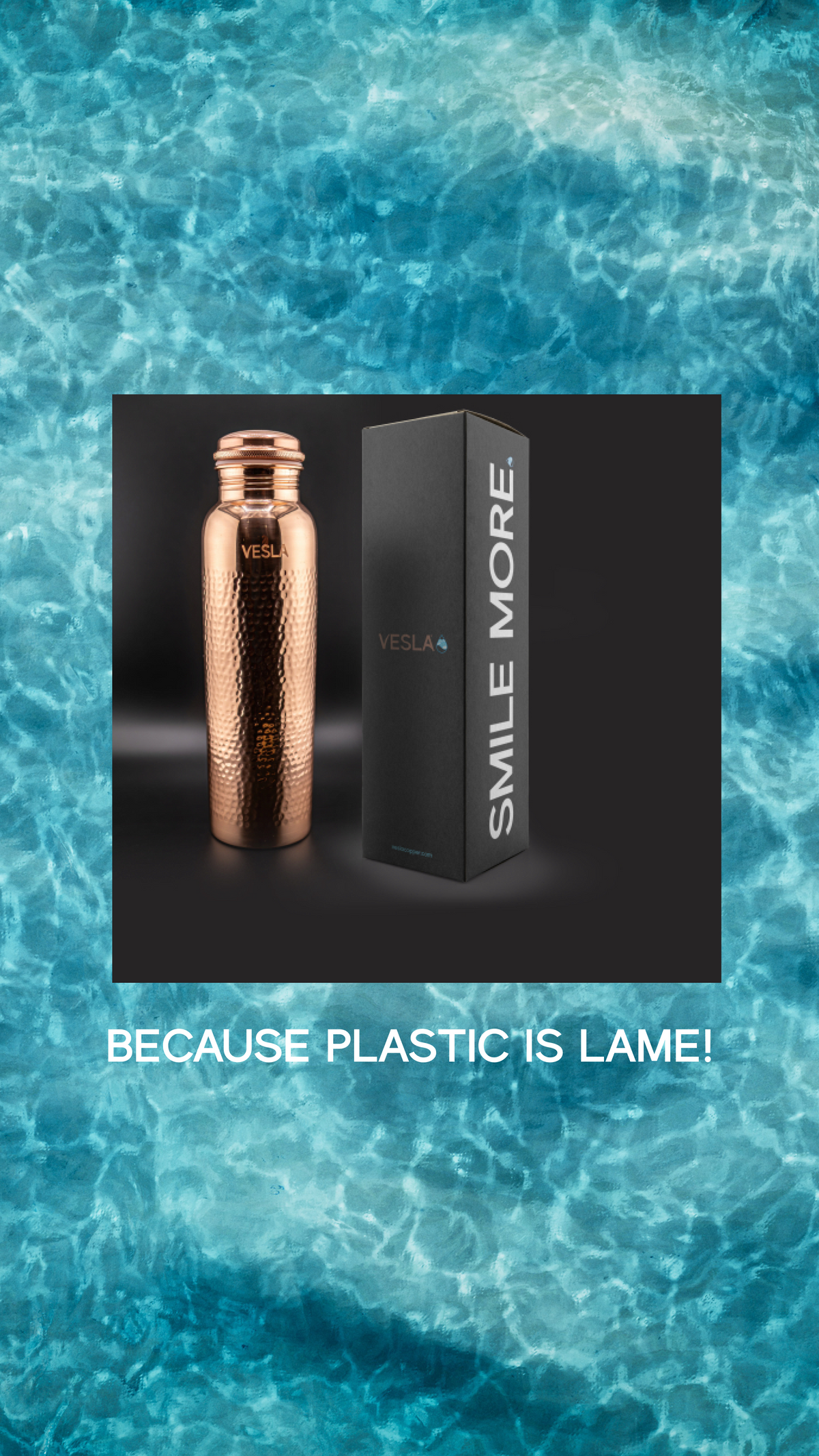 Hammered Copper Water Bottle