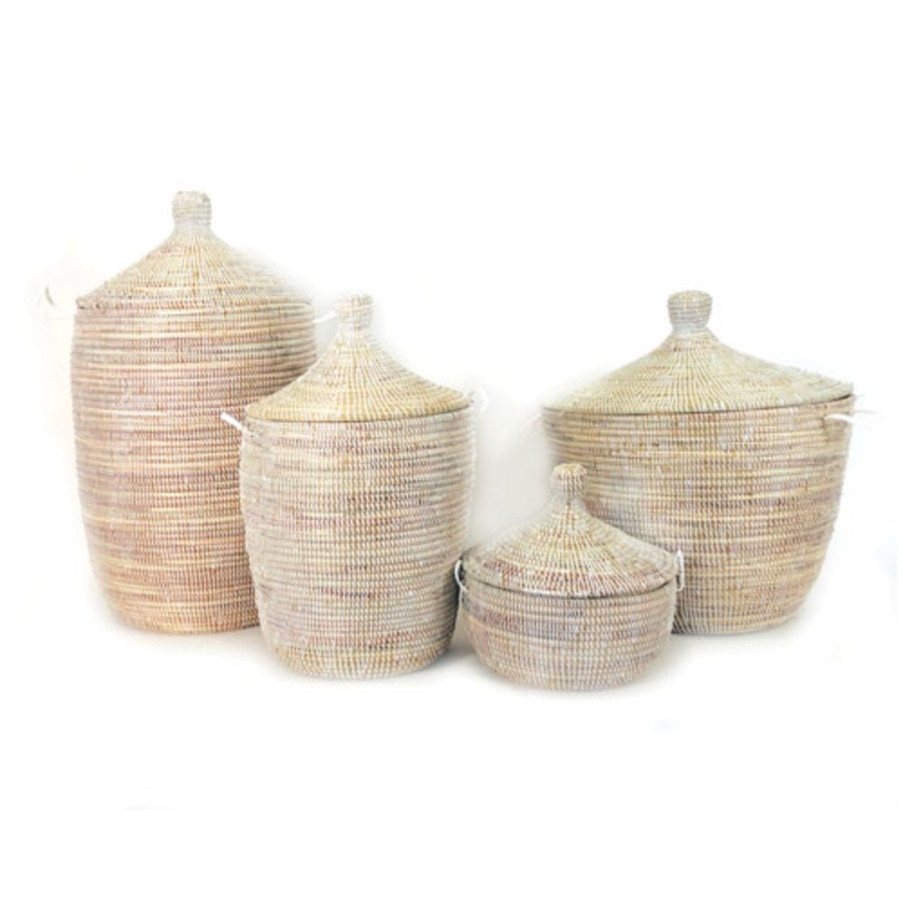 Dou Lid Storage Basket Monochrome White | Medium
