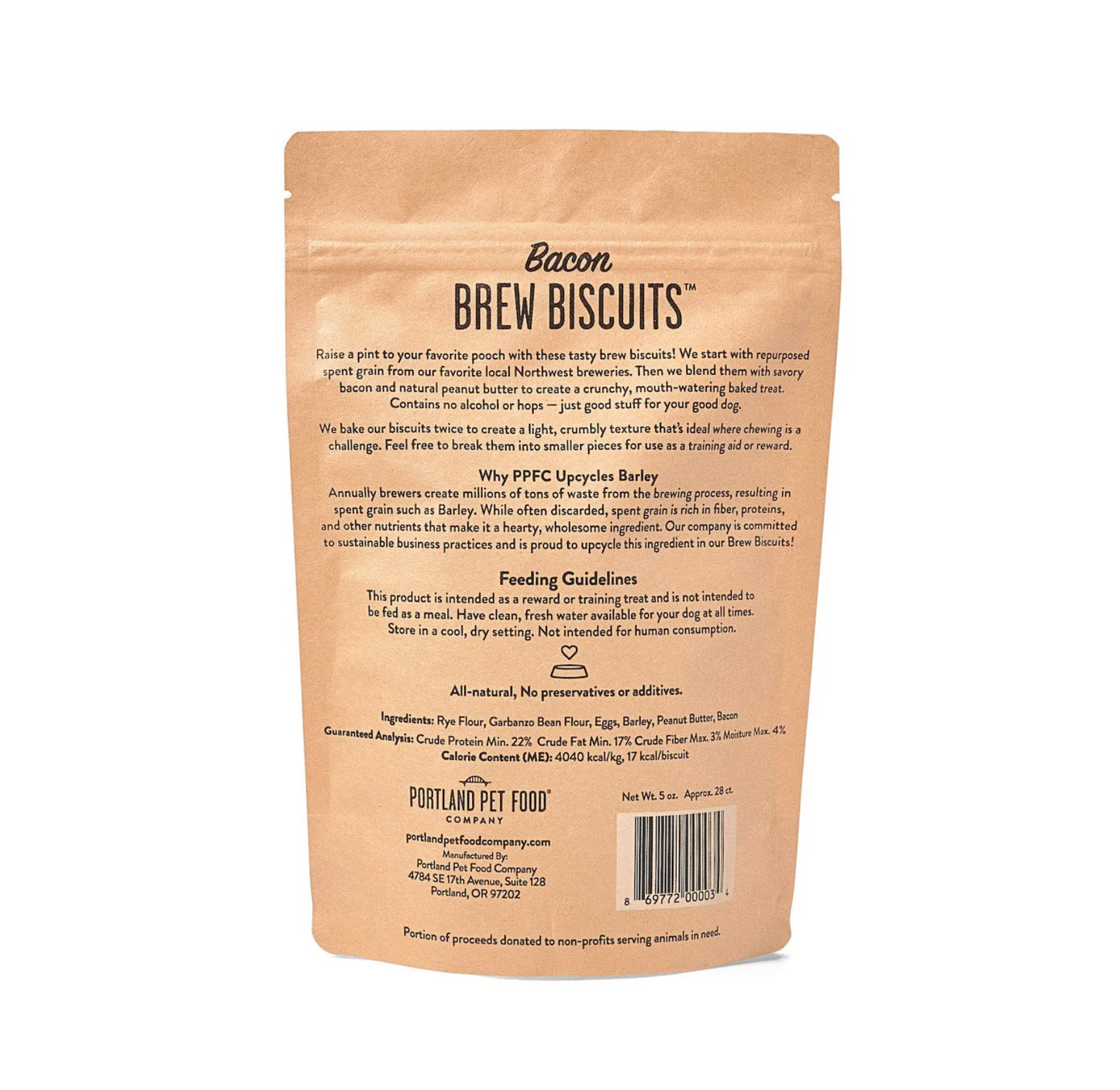 Portland Pet Food Company | Bacon Brew Biscuits Dog Treats