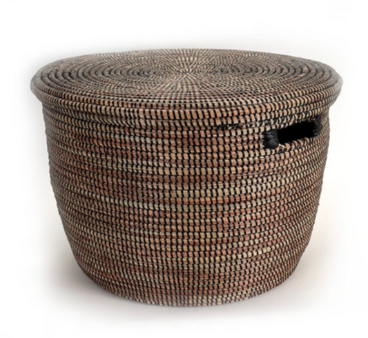 Black Flat Lid Floor Basket