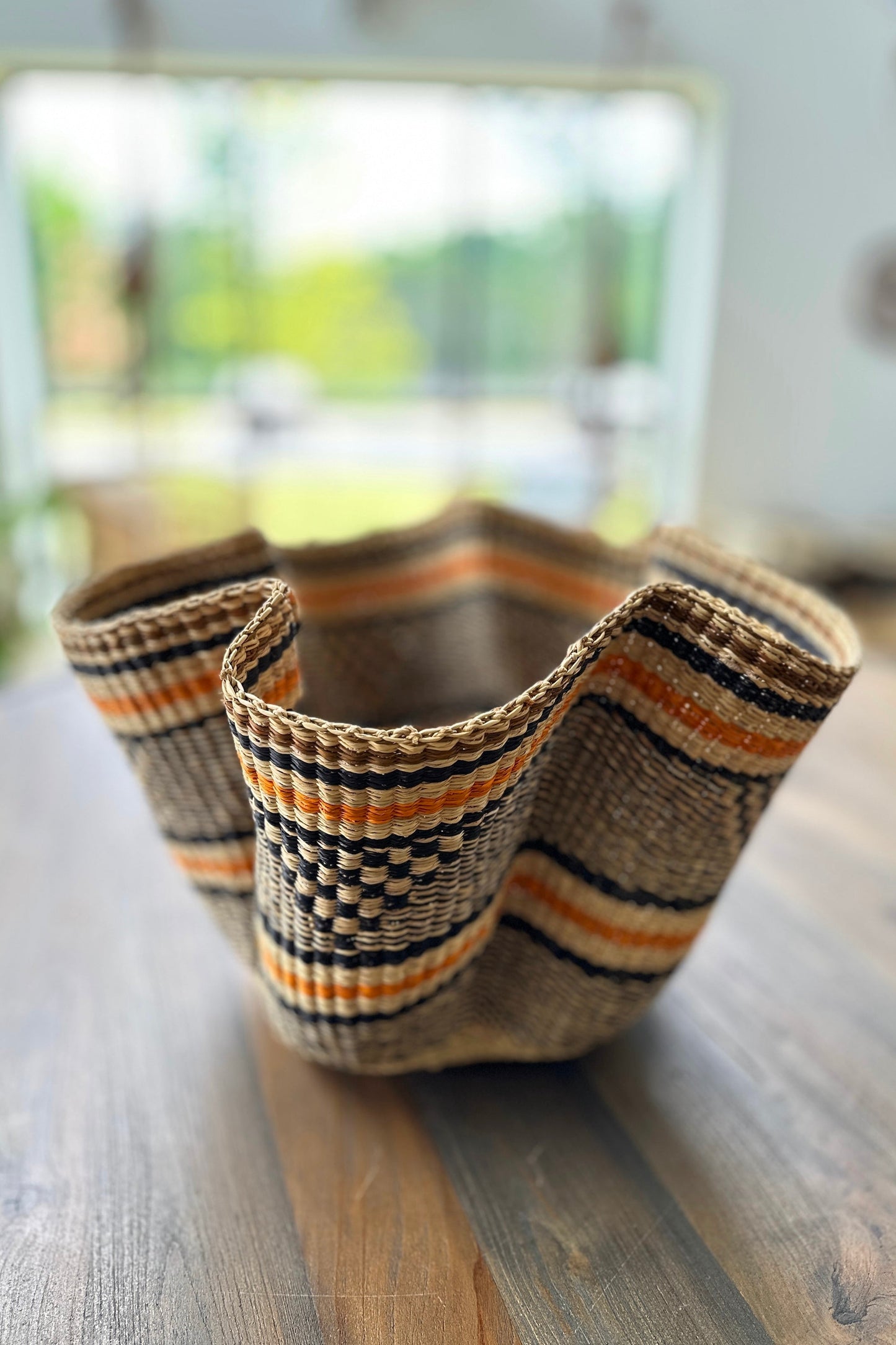 Handwoven Earth Wave Basket