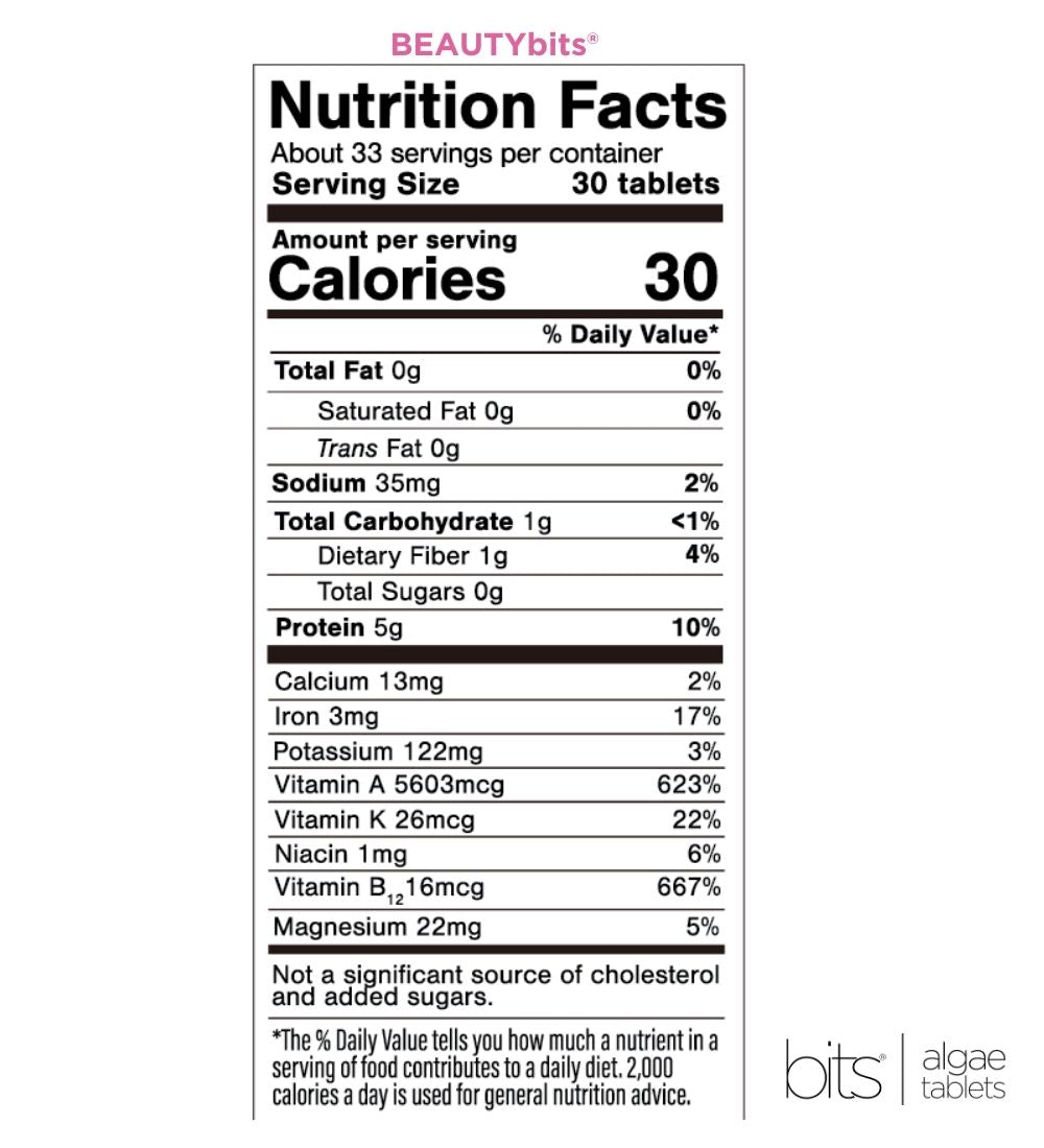 BEAUTYbits® | Premium Spirulina Algae | Large Bag