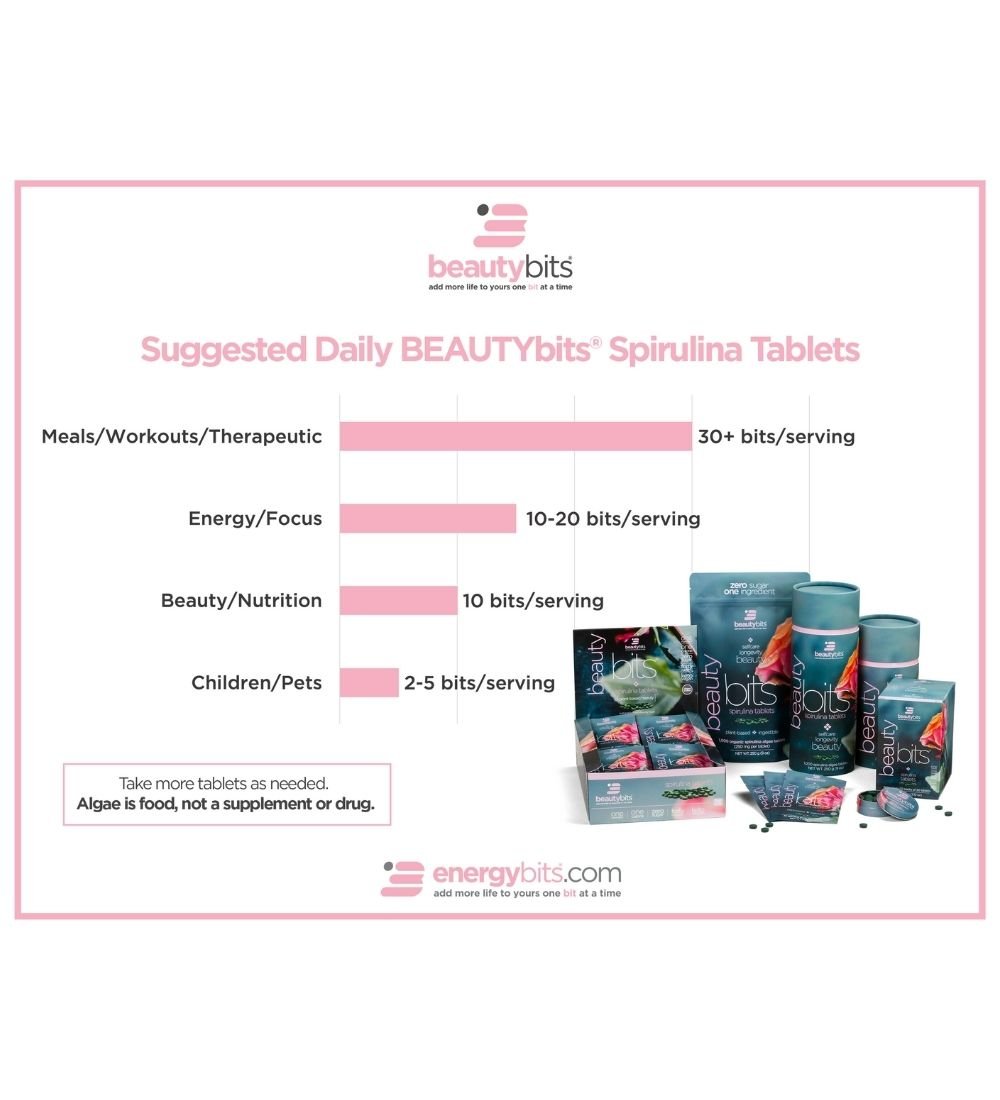 BEAUTYbits® | Premium Spirulina Algae | Large Bag
