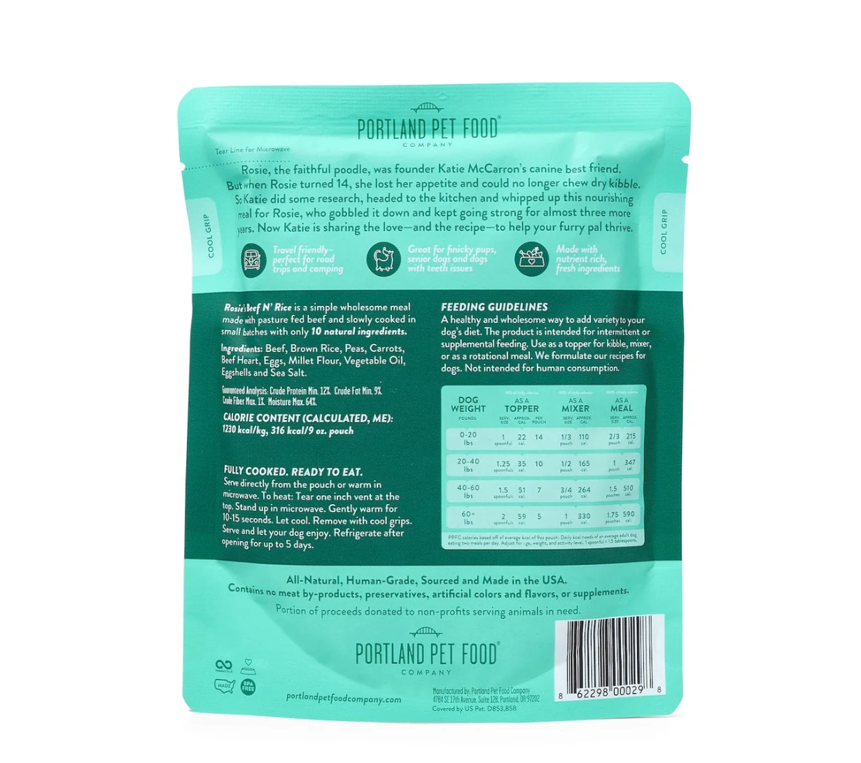 Portland Pet Food Company | Dog Meal Homestyle Beef and Rice