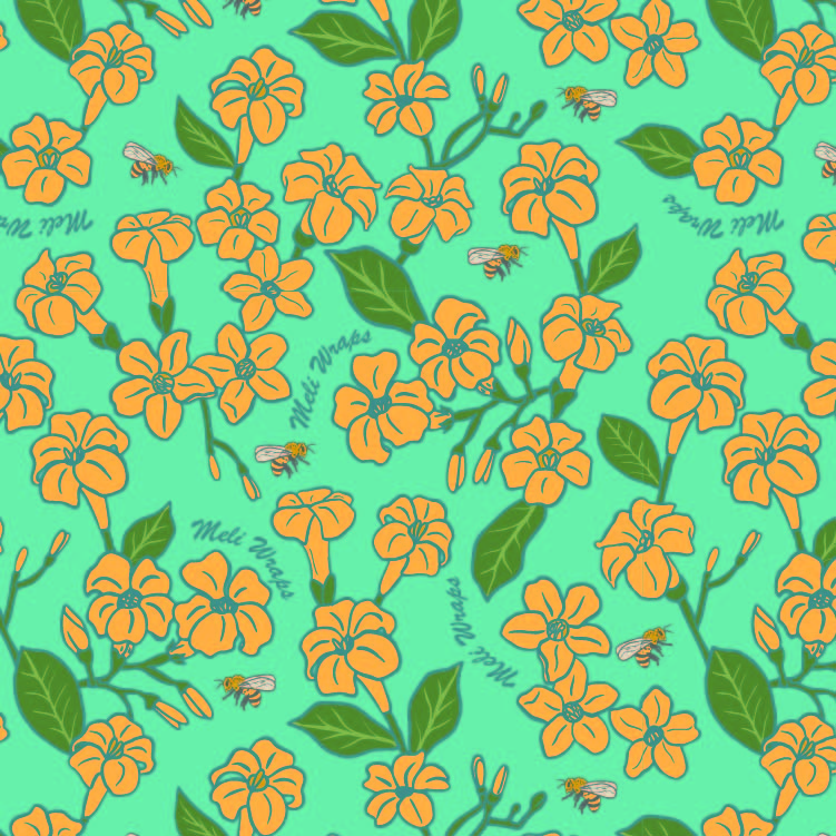 Beeswax Food Wrap | Puakenikeni Print