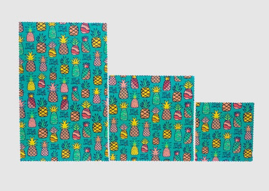 Beeswax Food Wrap | Pineapple Print