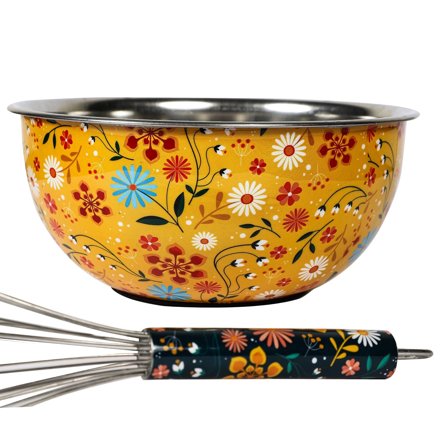 Sunburst Bloom Bowl + Whisk Set