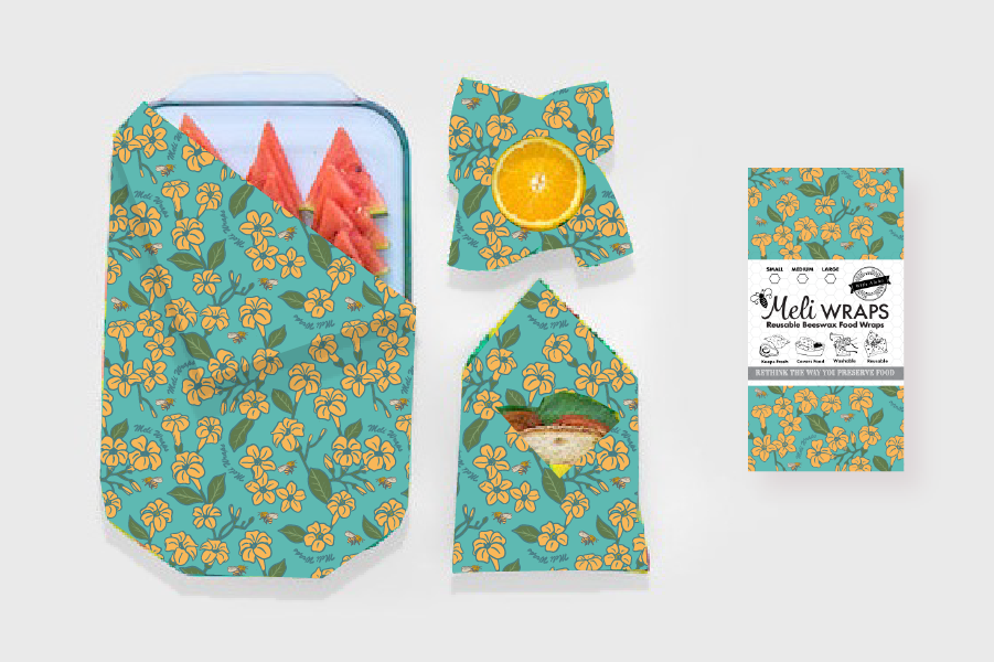 Beeswax Food Wrap | Puakenikeni Print