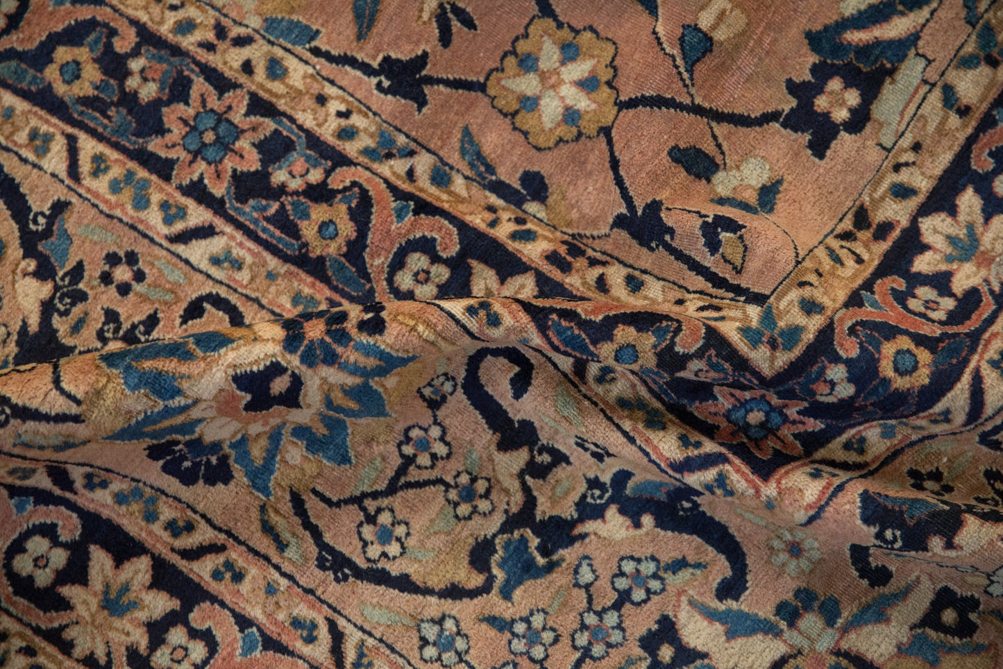 9x11.5 Antique Tea Washed Kerman Carpet