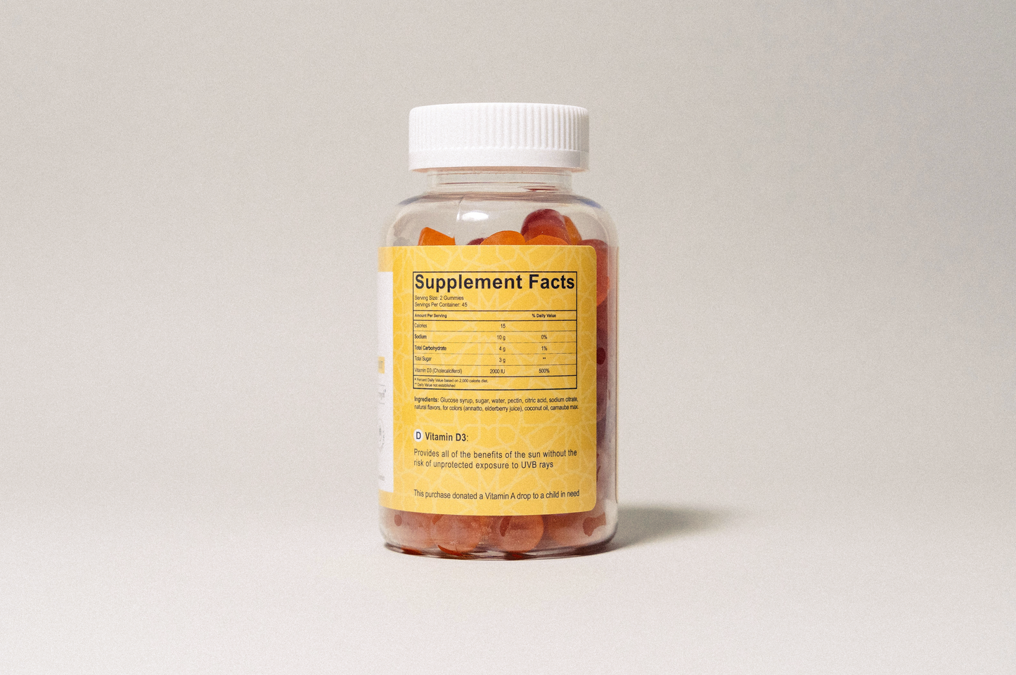 Halal Vitamin D3 2000 IU Gummies