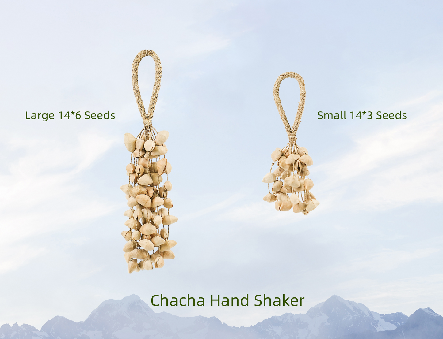Handmade Chacha Oleander Seed Rope Hand Bell – Natural Rainforest Sound