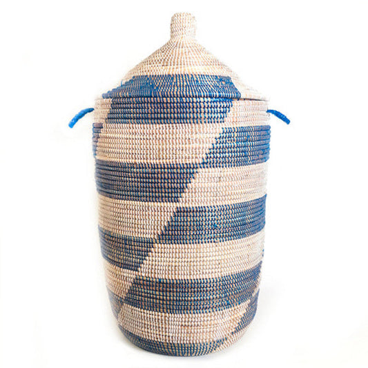 Azure Stripe Storage Basket
