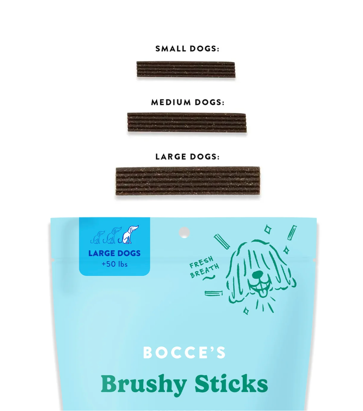 Bocce's Bakery | Dental Health Chews Brushy Sticks