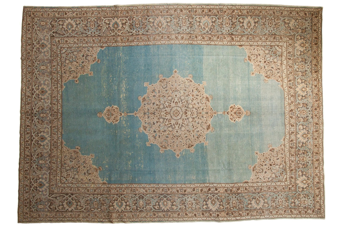 8.5x12.5 Vintage Distressed Tabriz Carpet