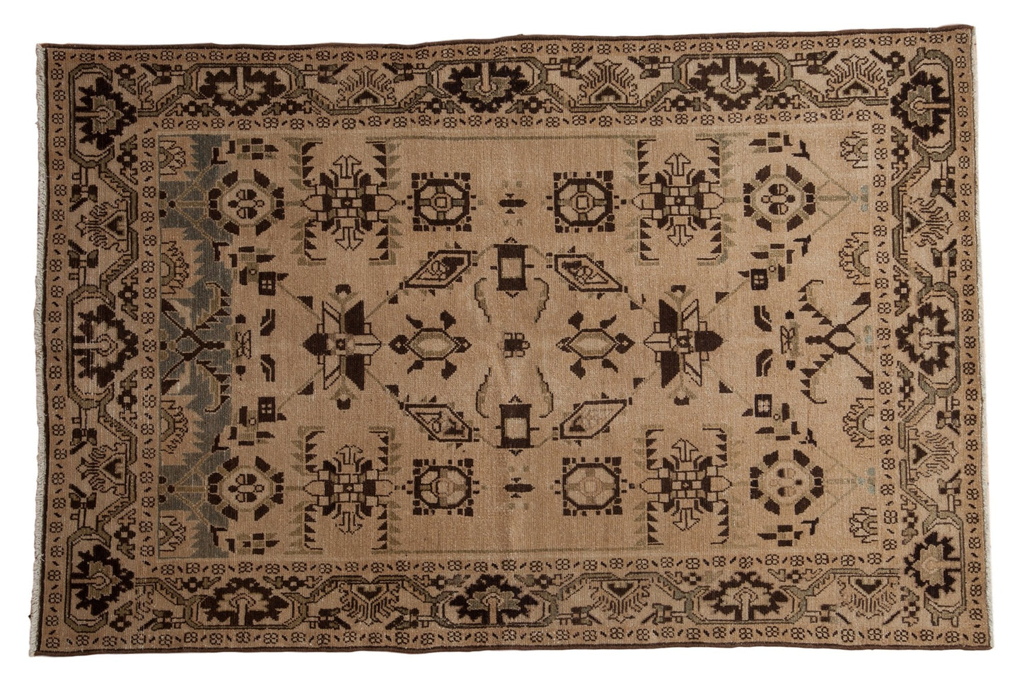 4.5x7 Vintage Distressed Malayer Rug