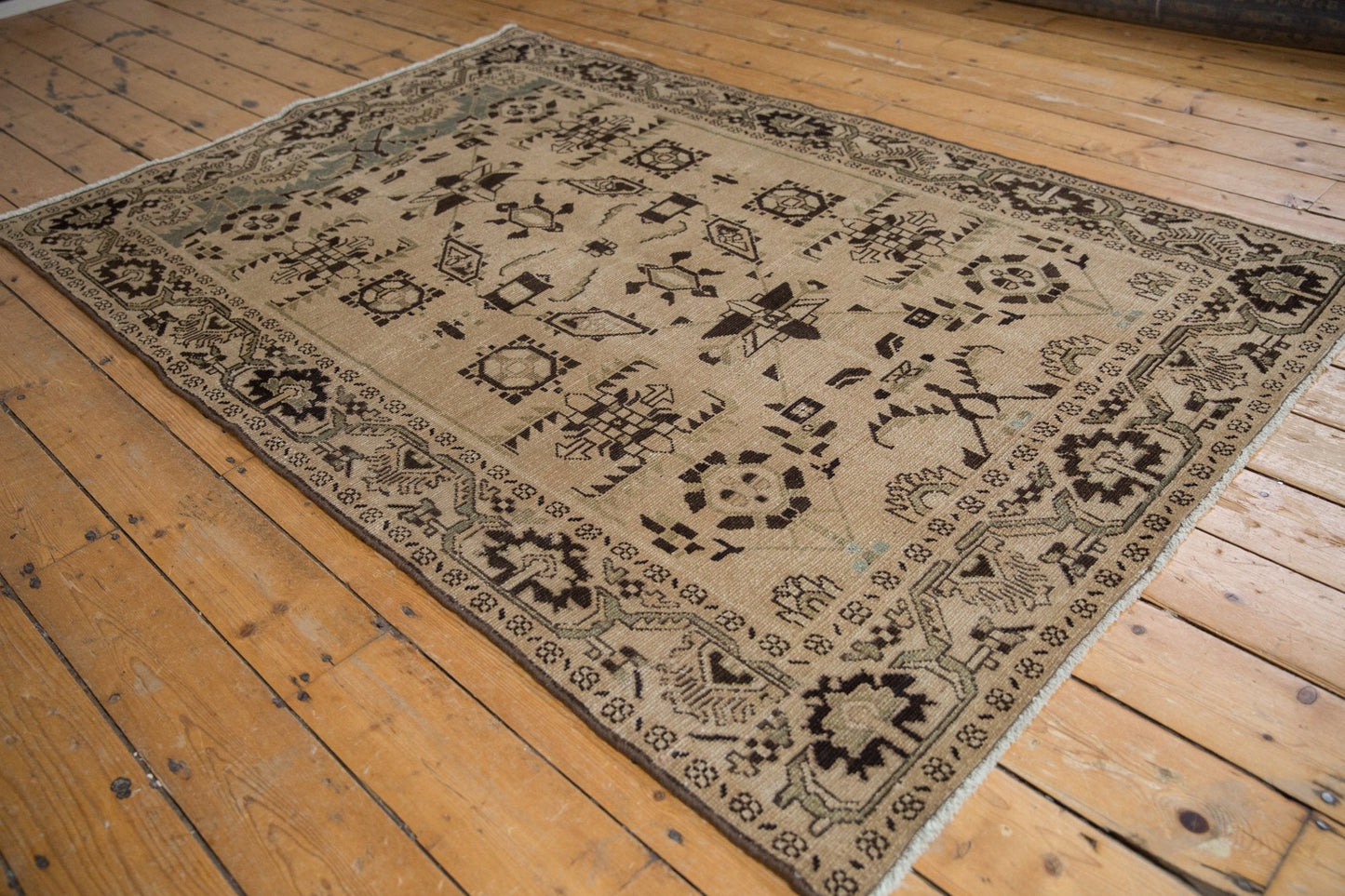 4.5x7 Vintage Distressed Malayer Rug