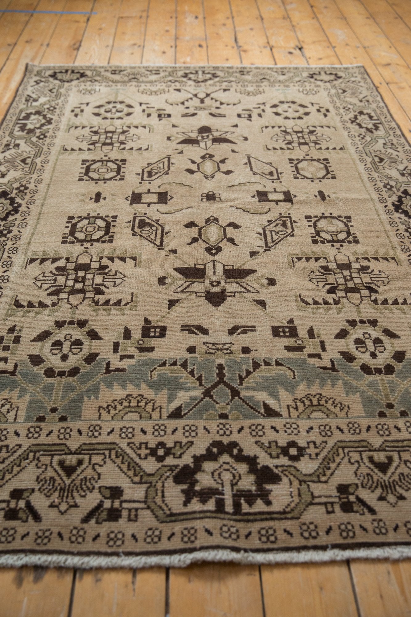4.5x7 Vintage Distressed Malayer Rug