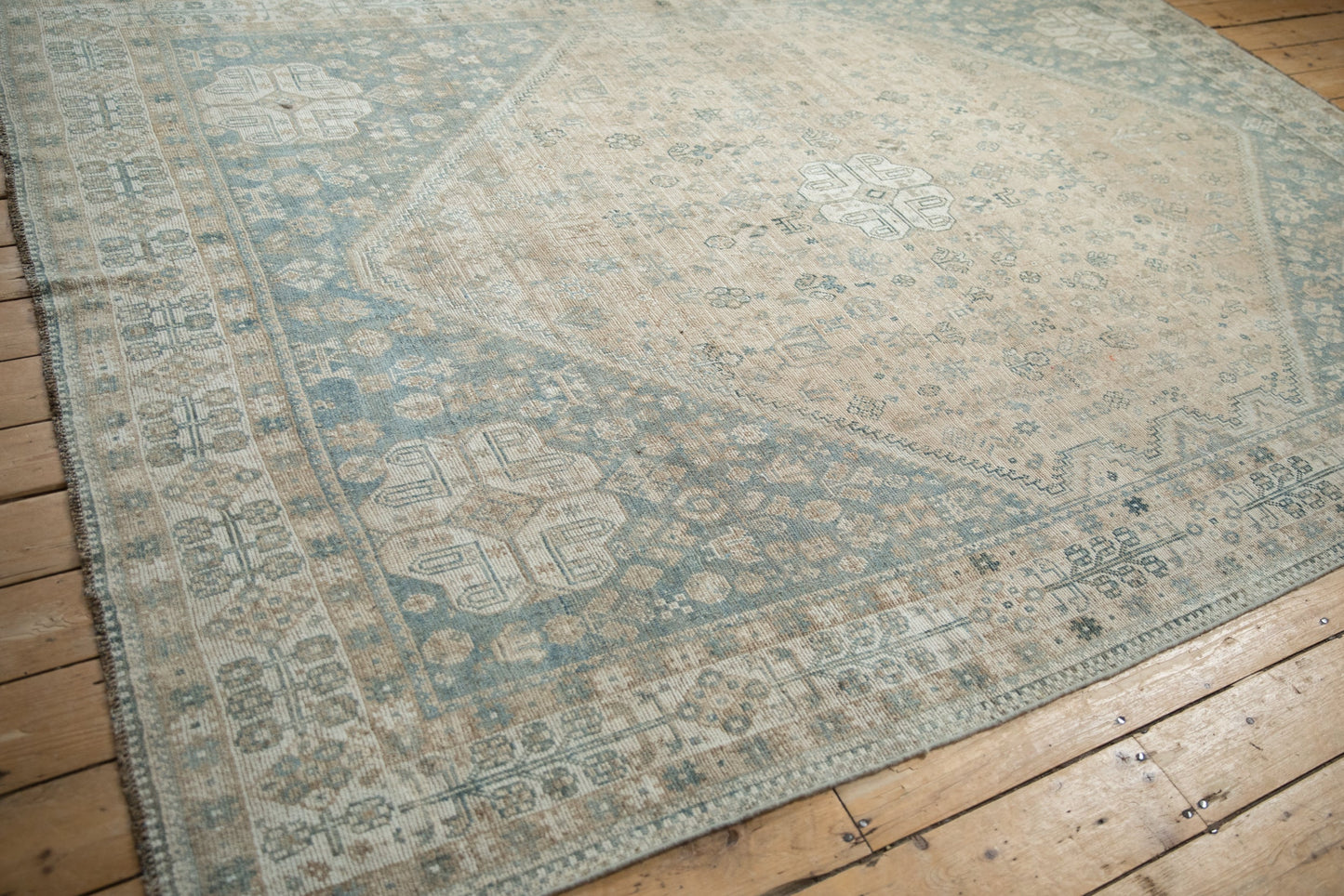 7x10 Vintage Distressed Qashqai Carpet