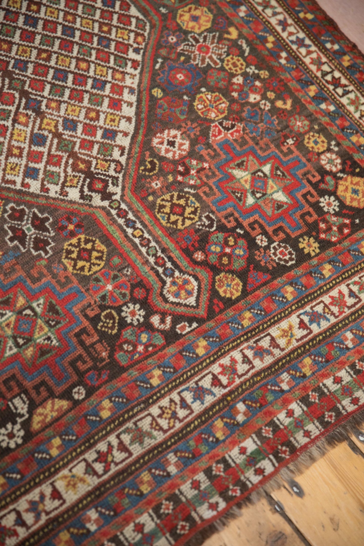 3.5x15 Antique Qashqai Rug Runner