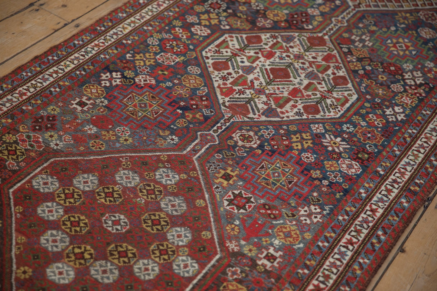 3.5x15 Antique Qashqai Rug Runner