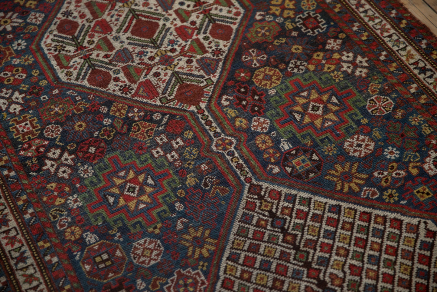 3.5x15 Antique Qashqai Rug Runner