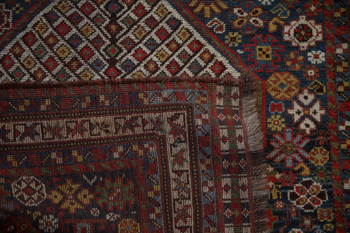 3.5x15 Antique Qashqai Rug Runner