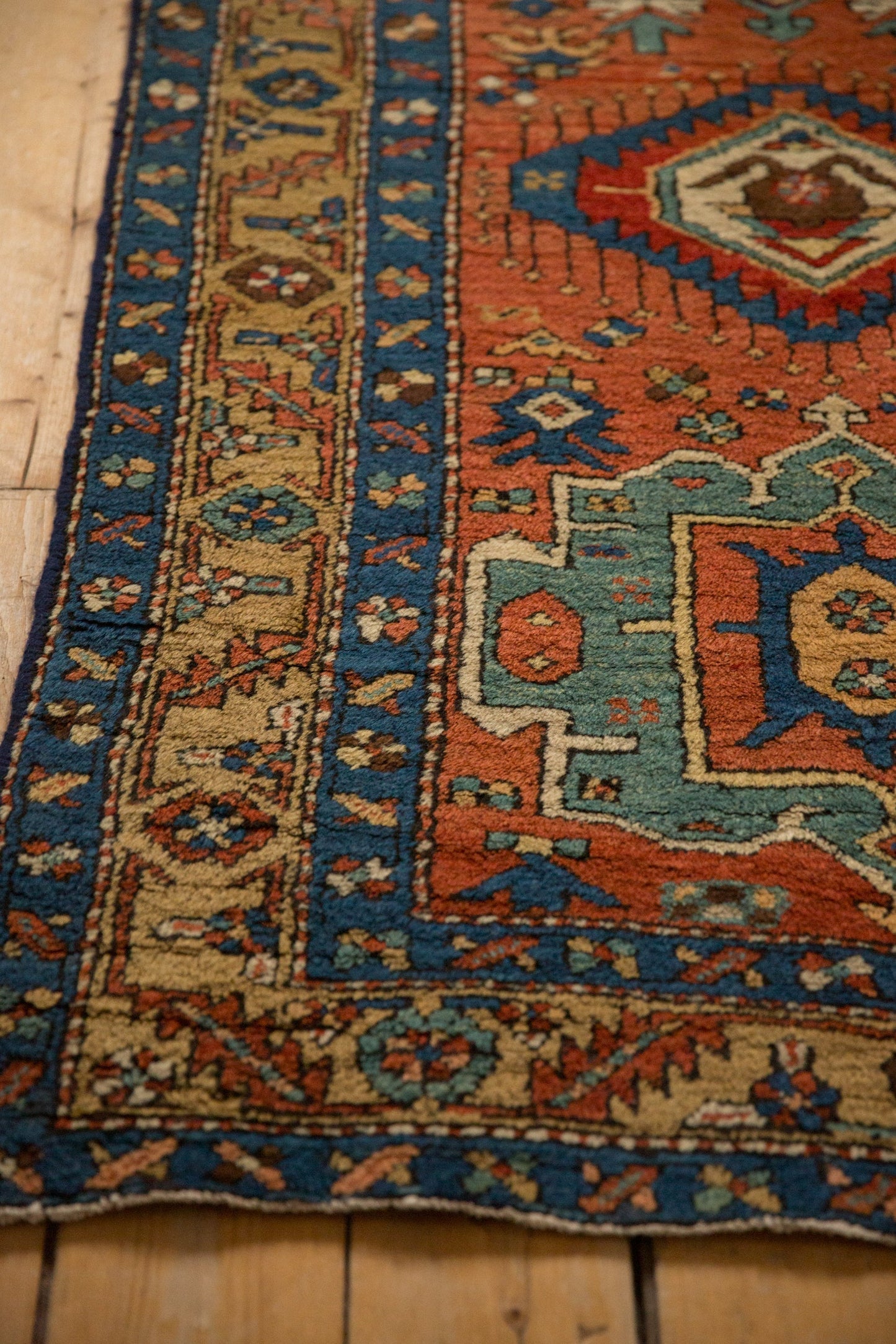 3.5x11.5 Antique Heriz Rug Runner