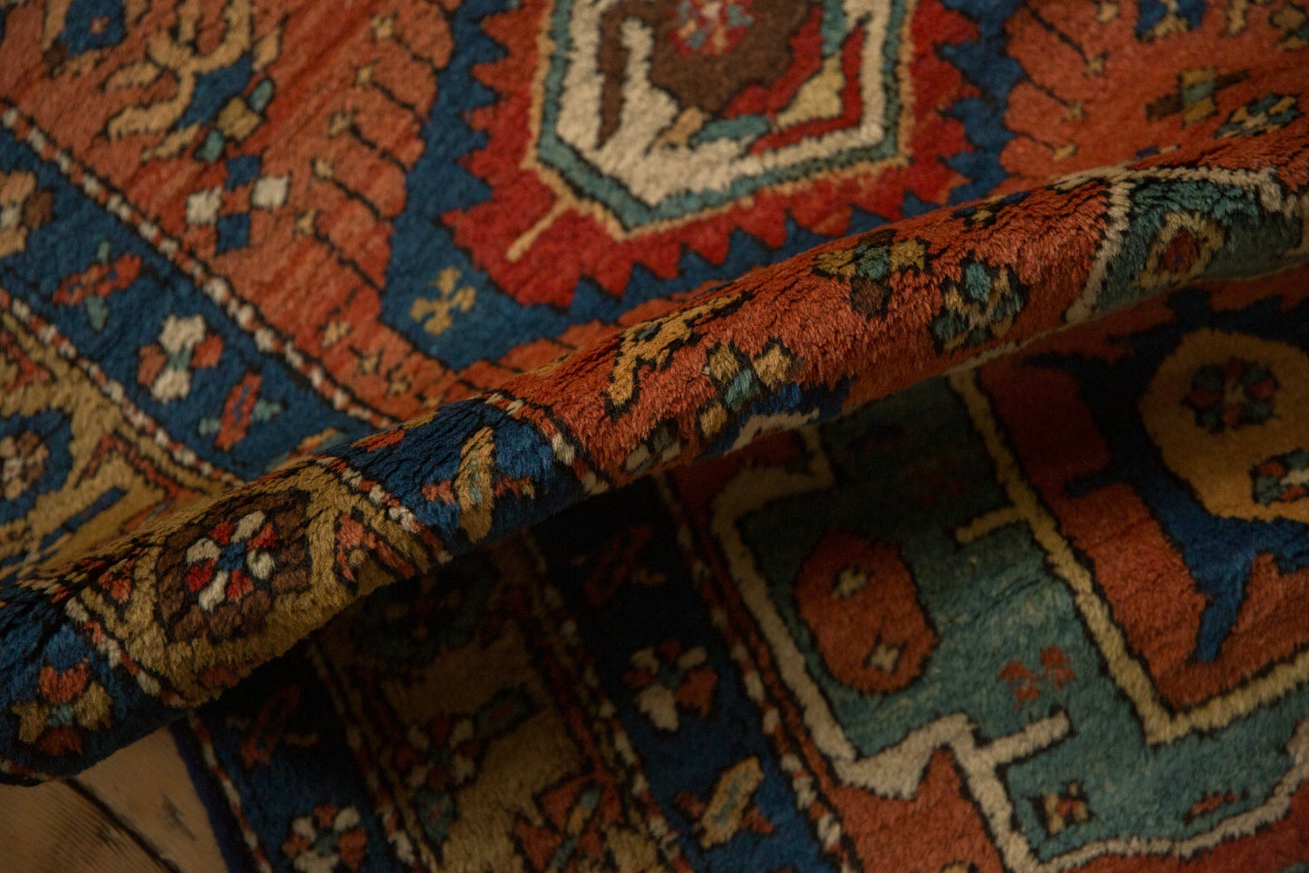 3.5x11.5 Antique Heriz Rug Runner