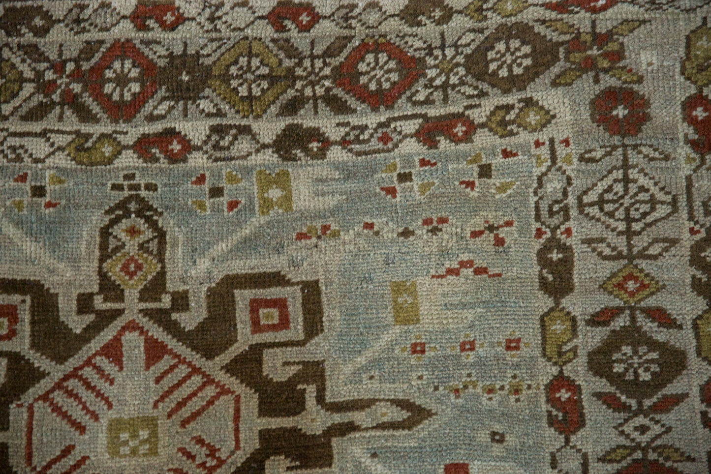 3.5x17 Vintage Distressed Karaja Rug Runner