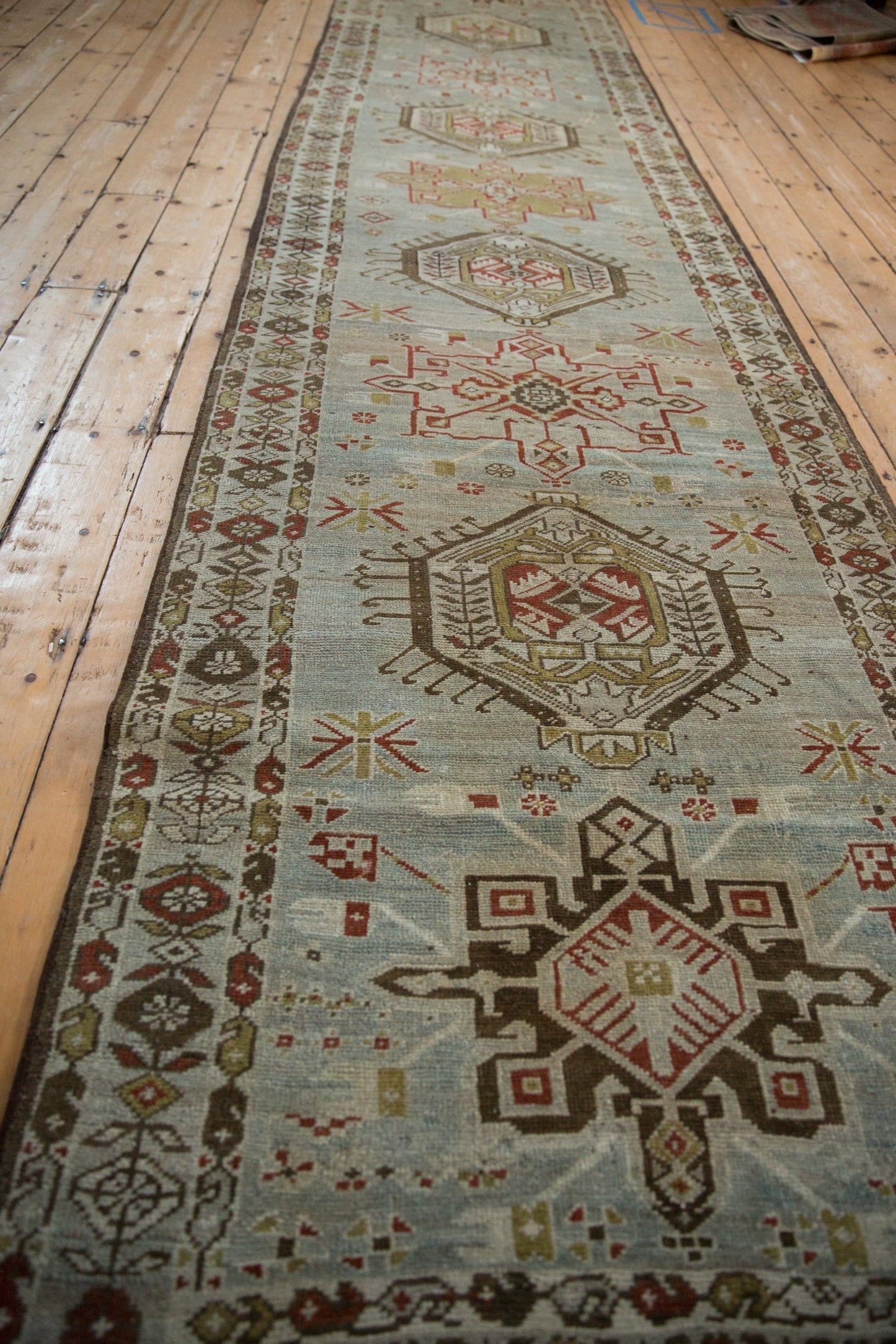 3.5x17 Vintage Distressed Karaja Rug Runner