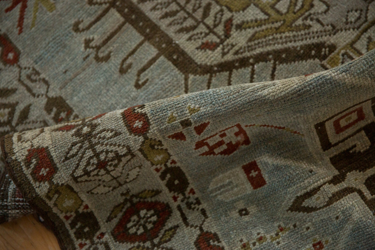 3.5x17 Vintage Distressed Karaja Rug Runner