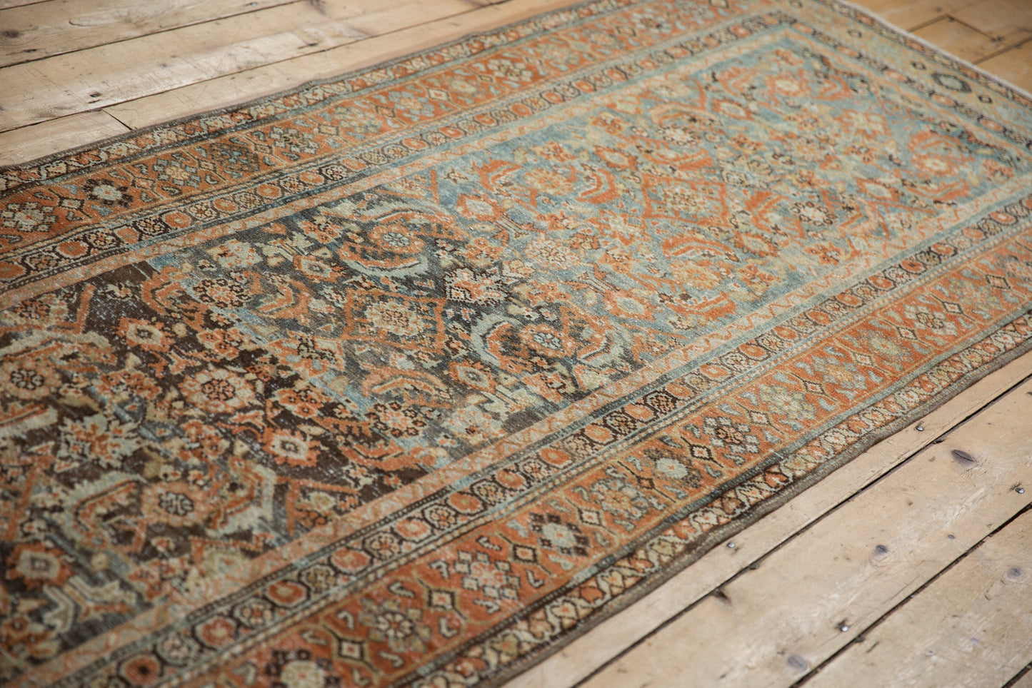 3.5x9.5 Vintage Distressed Malayer Rug Runner