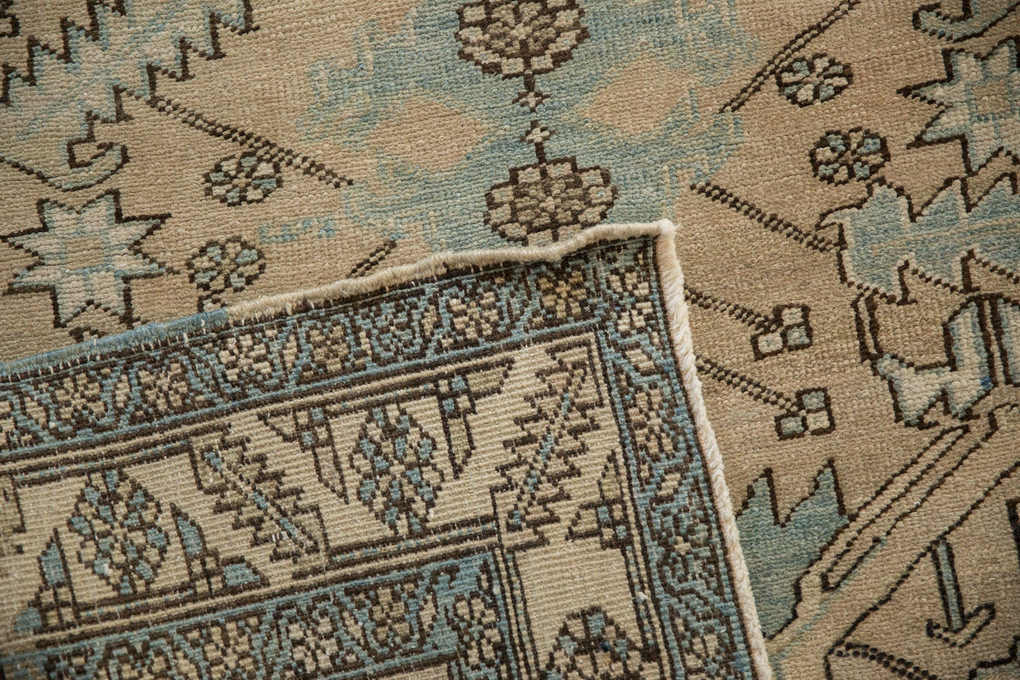 3.5x14.5 Vintage Distressed Heriz Rug Runner