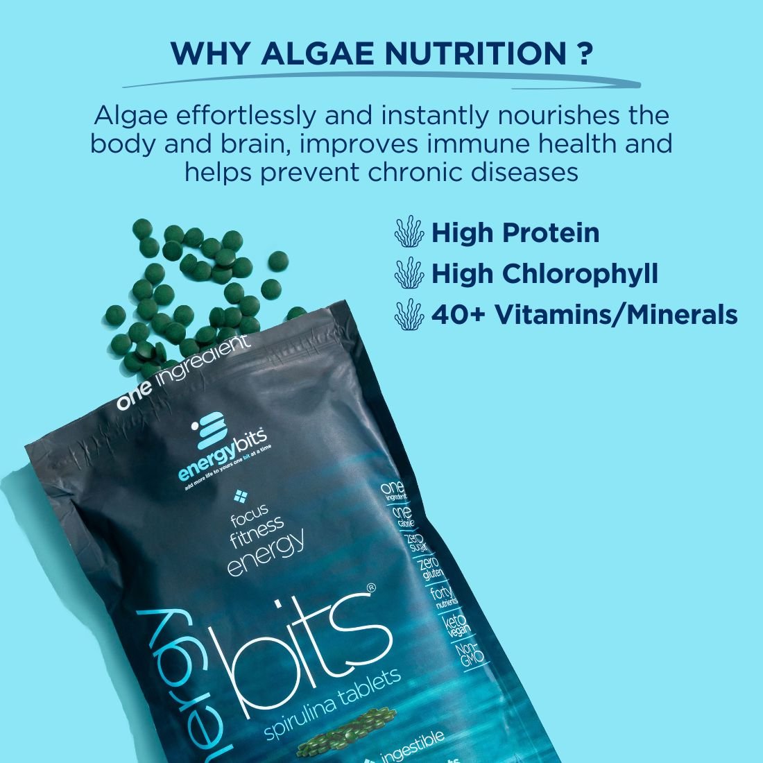 ENERGYbits® | Spirulina | Small Bag