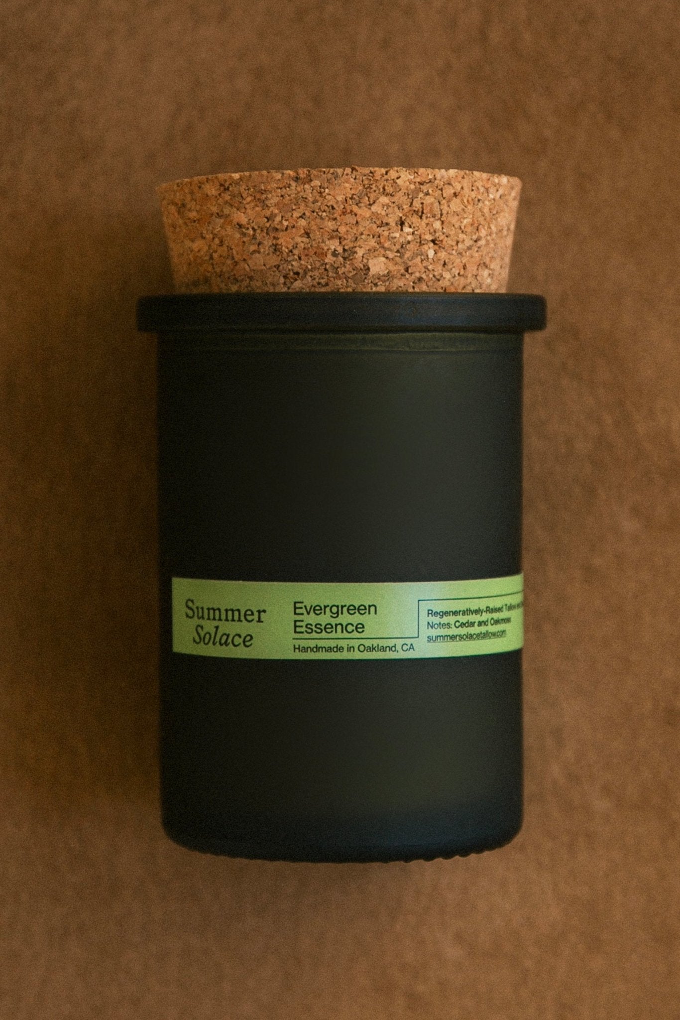 Evergreen Essence – Cedar & Oakmoss Candle | 6oz Tallow & Beeswax