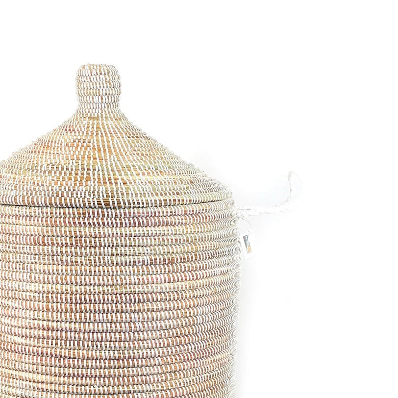 Dou Lid Storage Basket Monochrome White | Large