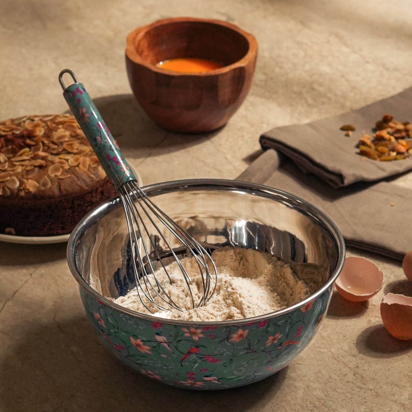 Aqua Flora Bowl + Whisk Set