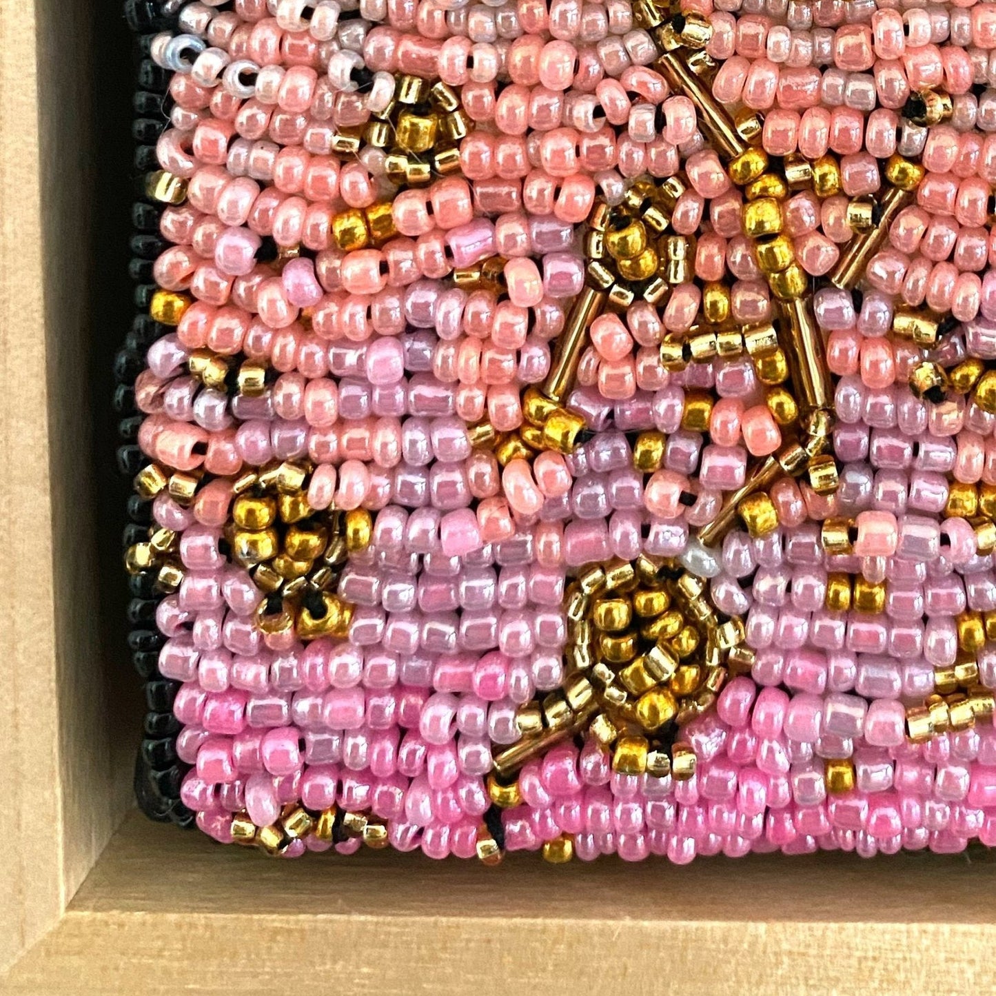 Golden Hour Peacock | Fully Beaded Artwork