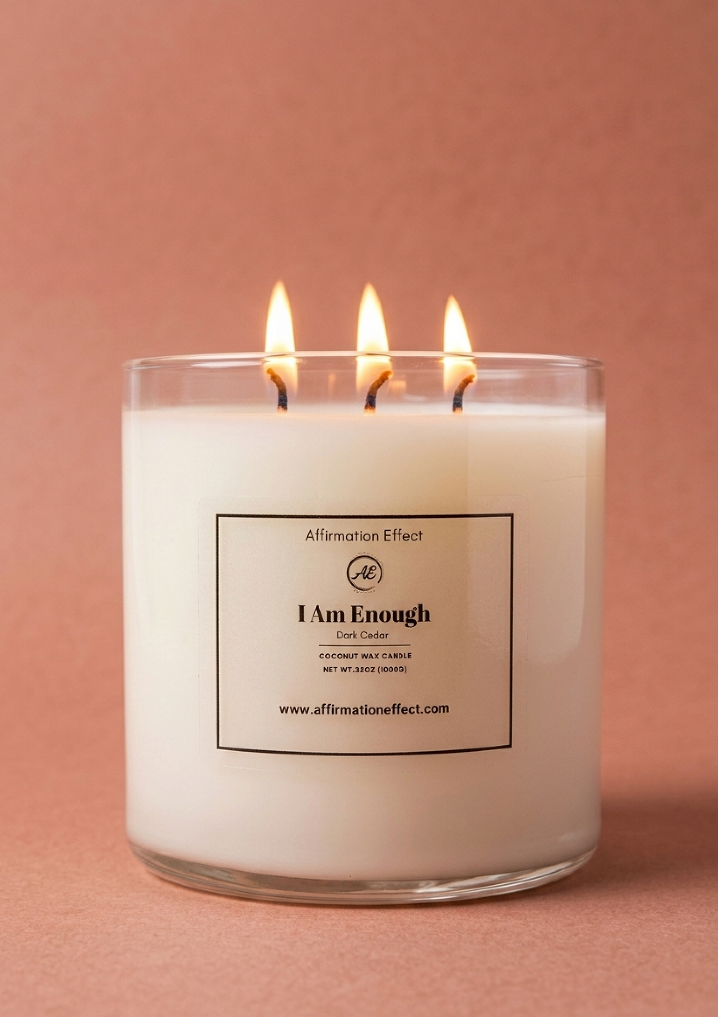 Dark Cedar " I AM Enough" Affirmation Candle | 60 oz